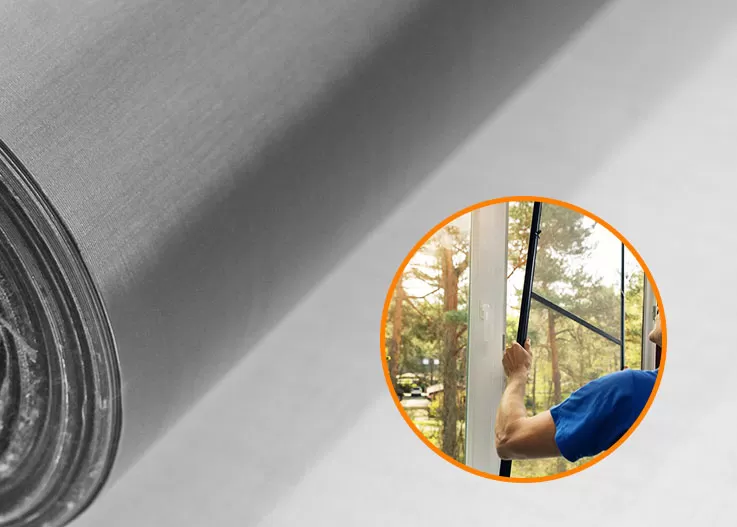 Mosquitera de acero inoxidable para ventana